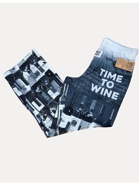 NWT Brief Insanity Graphic TIME TO WINE Lounge Pants Size XL